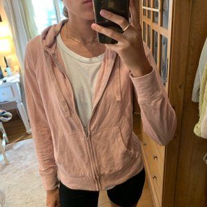 Blush zip up hoodie